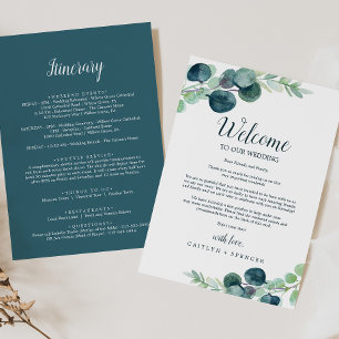 Lush Greenery Welcome Letter & Itinerary