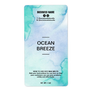 Lush Ink Blue Soy Wax Melt Étiquettes