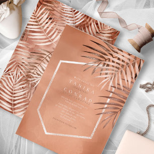 Lush Palm Leaf Mariage Terra Cotta ID956