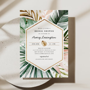Lush Tropics Invitation à la douche nuptiale