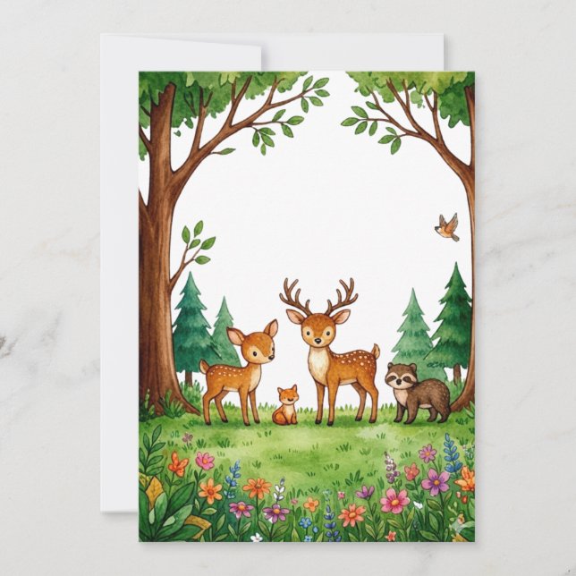 Lush Woodland Meadow Illustration (Devant)