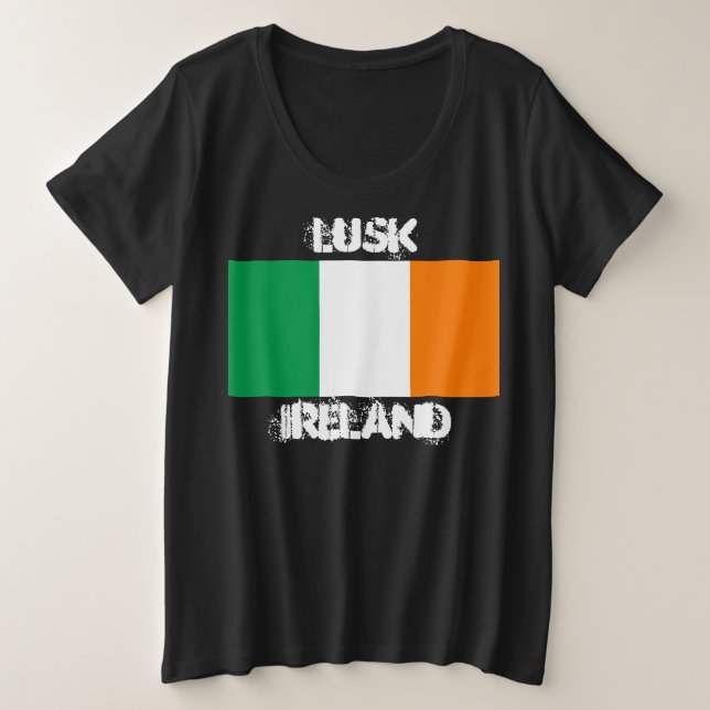 Lusk, Irlande avec drapeau irlandais (Design devant)