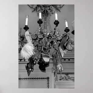 Lustre à talons hauts imprimé, Affiche de mode de