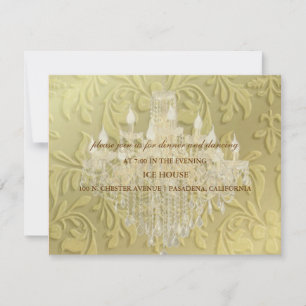 Lustre, carte RSVP ou carte de réception personnal
