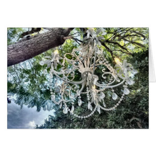 Lustre Chic en cristal blanc