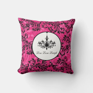 Lustre rose noir blanc, Coussin de rouleaux