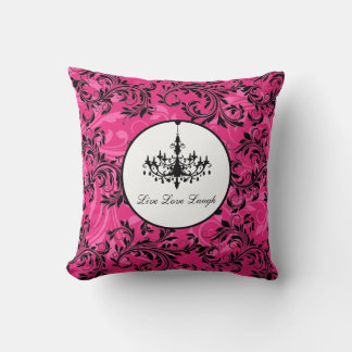 Lustre rose noir blanc, Coussin de rouleaux