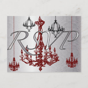 Lustre rouge et noir - Carte RSVP