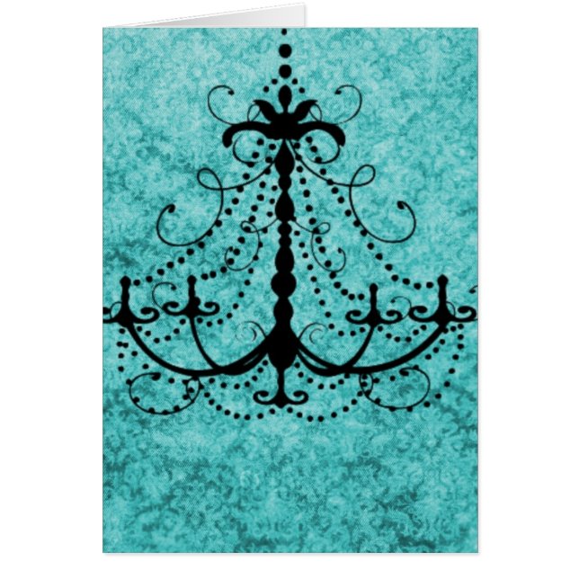 Lustre sur Arrière - plan Turquoise Vintage (Devant)