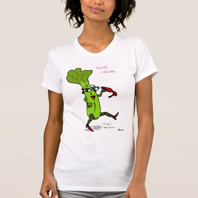 Lusty Celery femmes Décontracté Scoop T-shirt (Devant)