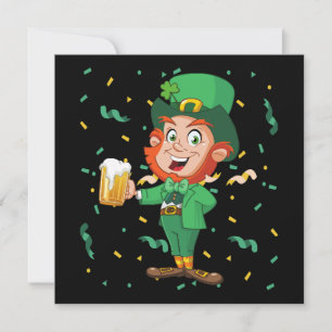Lutin buvant de la bière St. Patrick