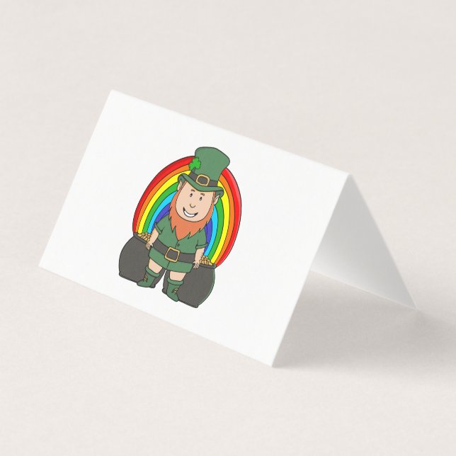 Lutin chanceux avec un pot d'or arc-en-ciel (Front)