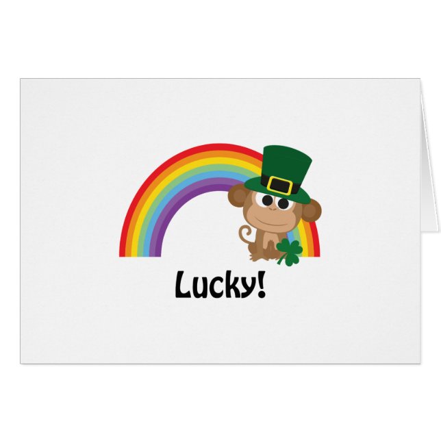 Lutin chanceux de singe (Devant Horizontal)