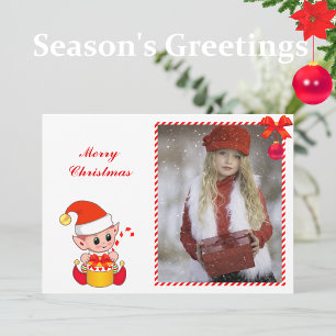 Lutin de Noël Moderne & Photo Personnalisée