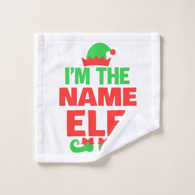 Lutin de Noël personnalisé (Gant de toilette)