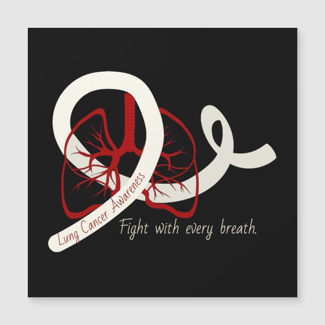 Lutte contre le cancer du poumon, poumons et ruban (Devant)