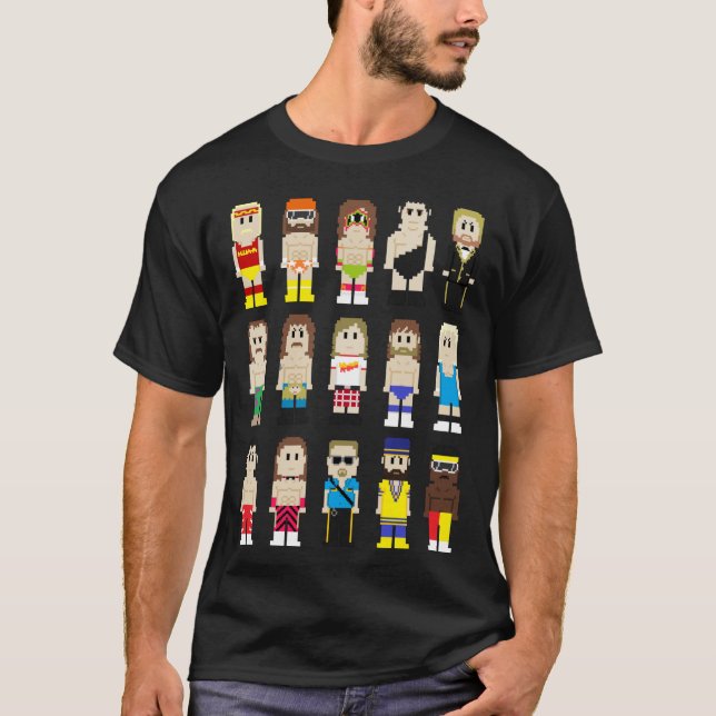 Lutteurs à 8 bits ! T-shirt indispensable (Devant)