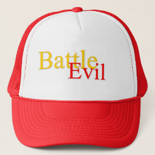 Luttez casquette rouge/blanc mauvais de logo de