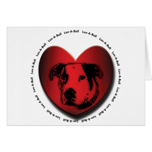 Luv-A-Bull American Bulldog Pit Bull Heart (Devant horizontal)
