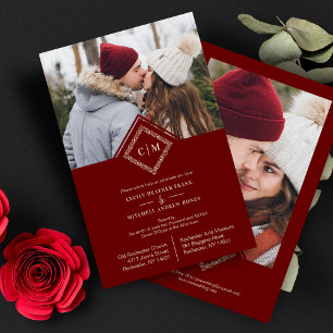 Luxe abordable Initiales de mariage Ornementation