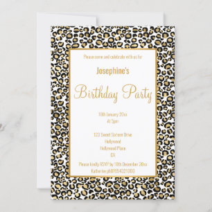 LUXE ANIMAL MOTIF ANNIVERSAIRE INVITATION