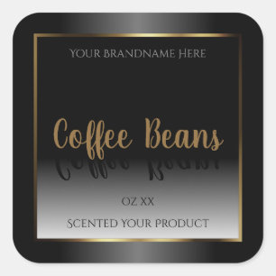 Luxe Black and White Étiquette Gold Frame