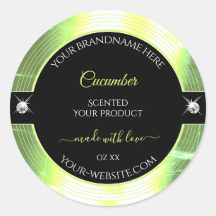 Luxe Black Light Green Brilliants Étiquette produi