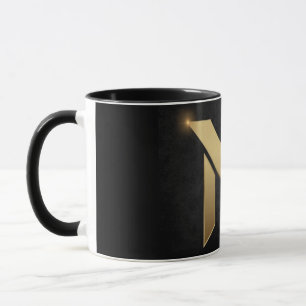 Luxe Black Mug Alphabétique