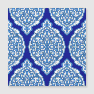 Luxe blanc-bleu, ornement turc.