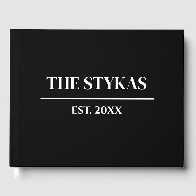 Luxe | Bold Modern Minimalist Mariage Livre d'invi (Recto)