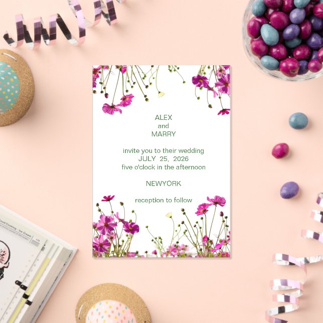 Luxe Clear Acrylic Wedding Invitation  (Insitu (Célébration))