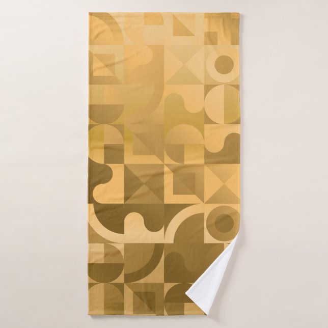 Luxe doré géométrique sans couture motif (Serviette de bain)