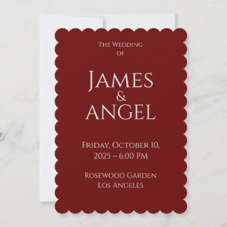 Luxe Elegant Mariage Invitation | Entièrement modi