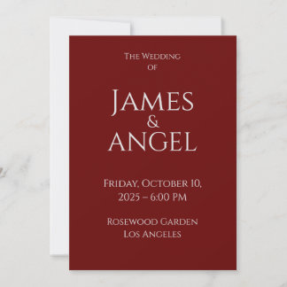 Luxe Elegant Mariage Invitation | Entièrement modi