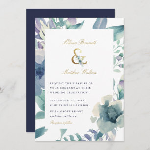 Luxe Faire-part de mariage Floral