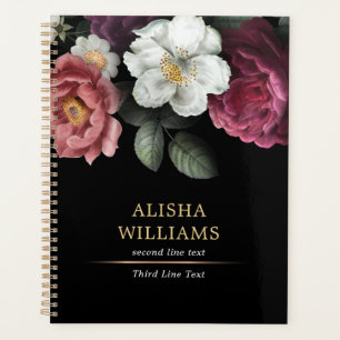 Luxe floral personnalisé noir