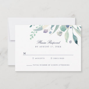 Luxe Floral Wedal Carte RSVP