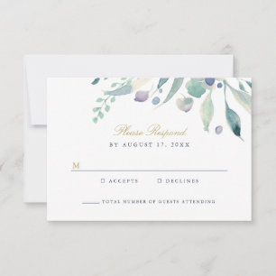 Luxe Floral Wedal Carte RSVP