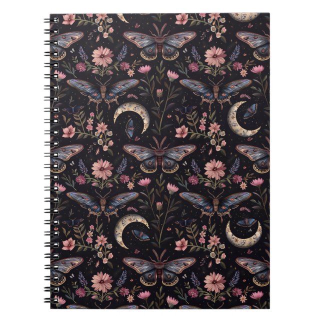 Luxe Floral Witchy Moon Moon Carnet Journal (Devant)