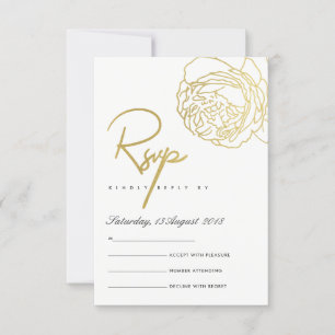 LUXE GOLD NAVY BLANC ÉLÉGANT ROSE FLORAL RSVP