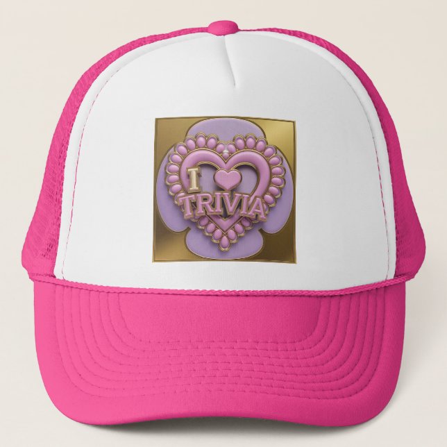 Luxe I Heart Trivia Casquette rose (Devant)