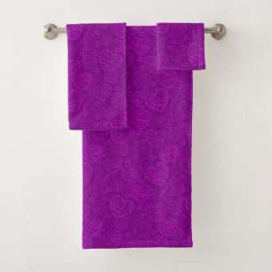 Luxe Moderne Élégant Amour Purple Coeur
