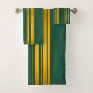 Luxe Moderne Green Gold Linen Texture Collection