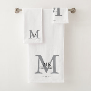 Luxe Moderne Monogramme Couleur Correspondante