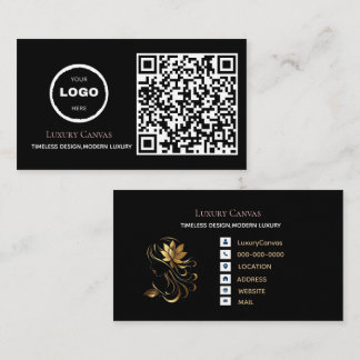 Luxe moderne personnalisé QR Code Beauté Carte de 