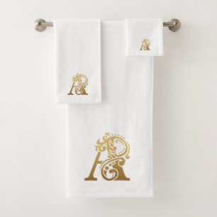 Luxe monogramme or Une lettre en blanc