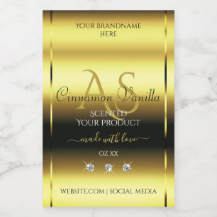 Luxe Or Chimmery Produit Étiquette Bijoux Monogram