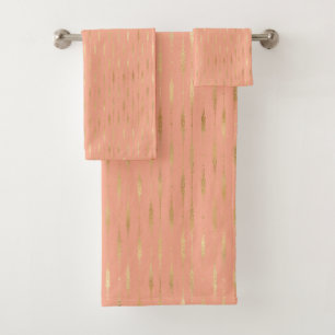Luxe or et motif géométrique rose
