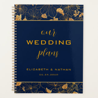 Luxe or Floral Marine Wedding planner bleu