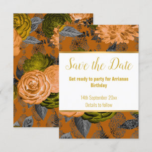 LUXE ORANGE GOLD WHITE RESPONSABILITÉ CARTE RSVP